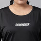 MKH Women Plus Size Typography Printed Drop shoulder Sleeves Dri-FIT Relaxed Fit T-shirt - Swadesiicart