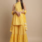 Kalini Ethnic Motifs Printed Pure Cotton A-Line Kurti & Sharara With Dupatta | Swadesiicart