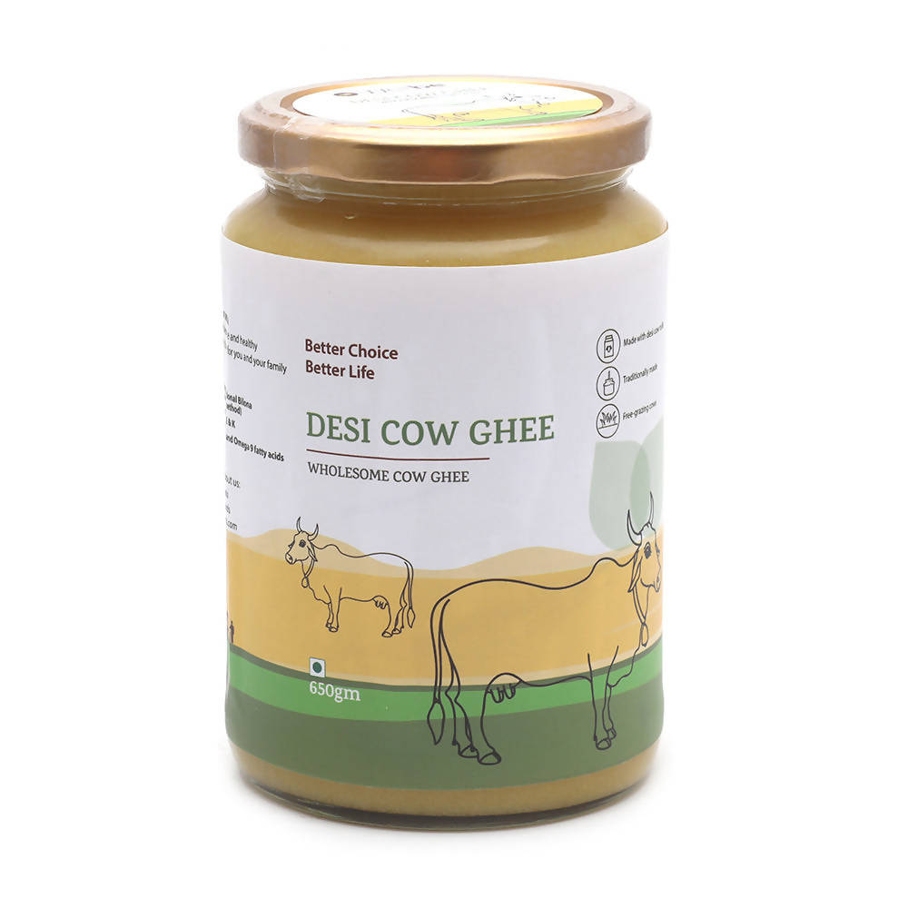 Wellbe Desi Cow Ghee | Indian Hallikar Cow Ghee | Pure A2 Ghee | Natural & Healthy | Better Choice - Better Life | Swadesiicart