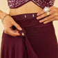 Soch Maroon Beads and Stones Ready to Wear Saree | Swadesiicart