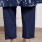 Miravan Womens Abstract Blue Printed Cotton Blue Co-Ord Set - Swadesiicart
