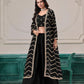 Anaita Black Chinon Designer Stitched Indo Western