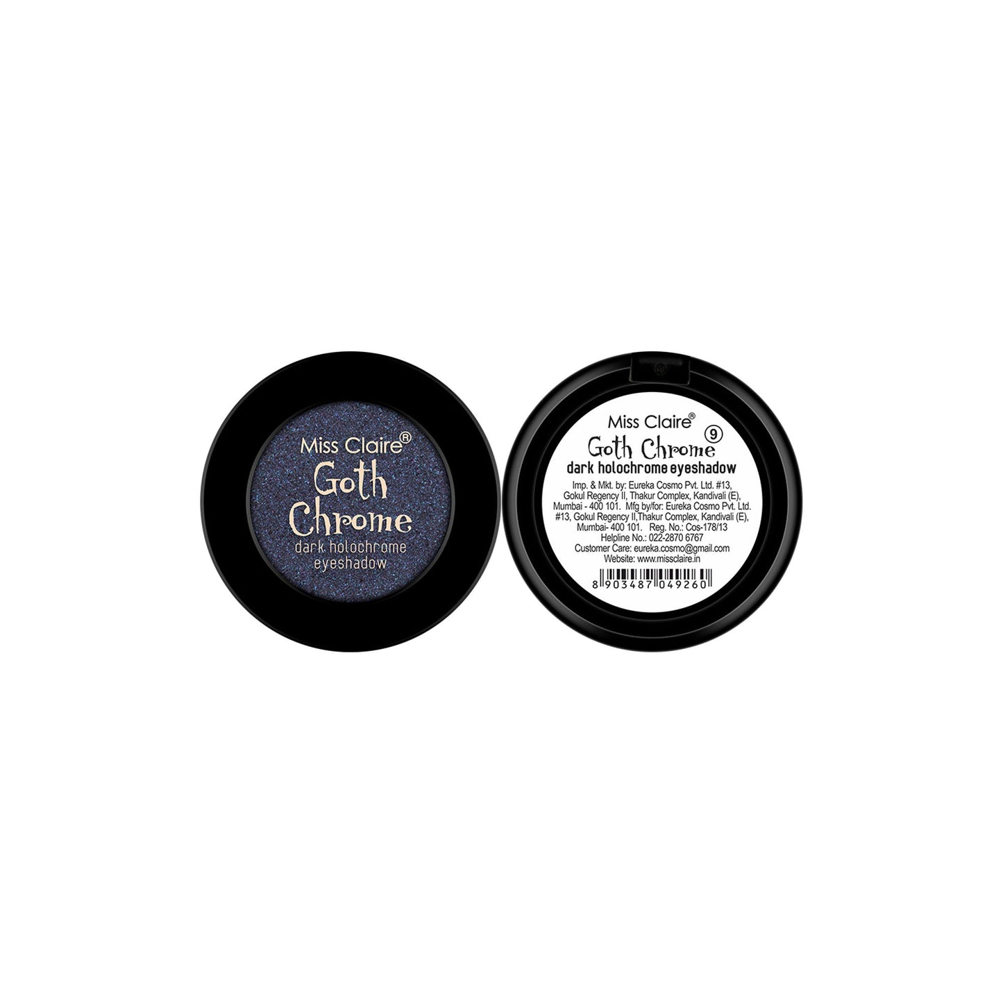 Miss Claire Goth Chrome Eyeshadow - 9 | Swadesiicart