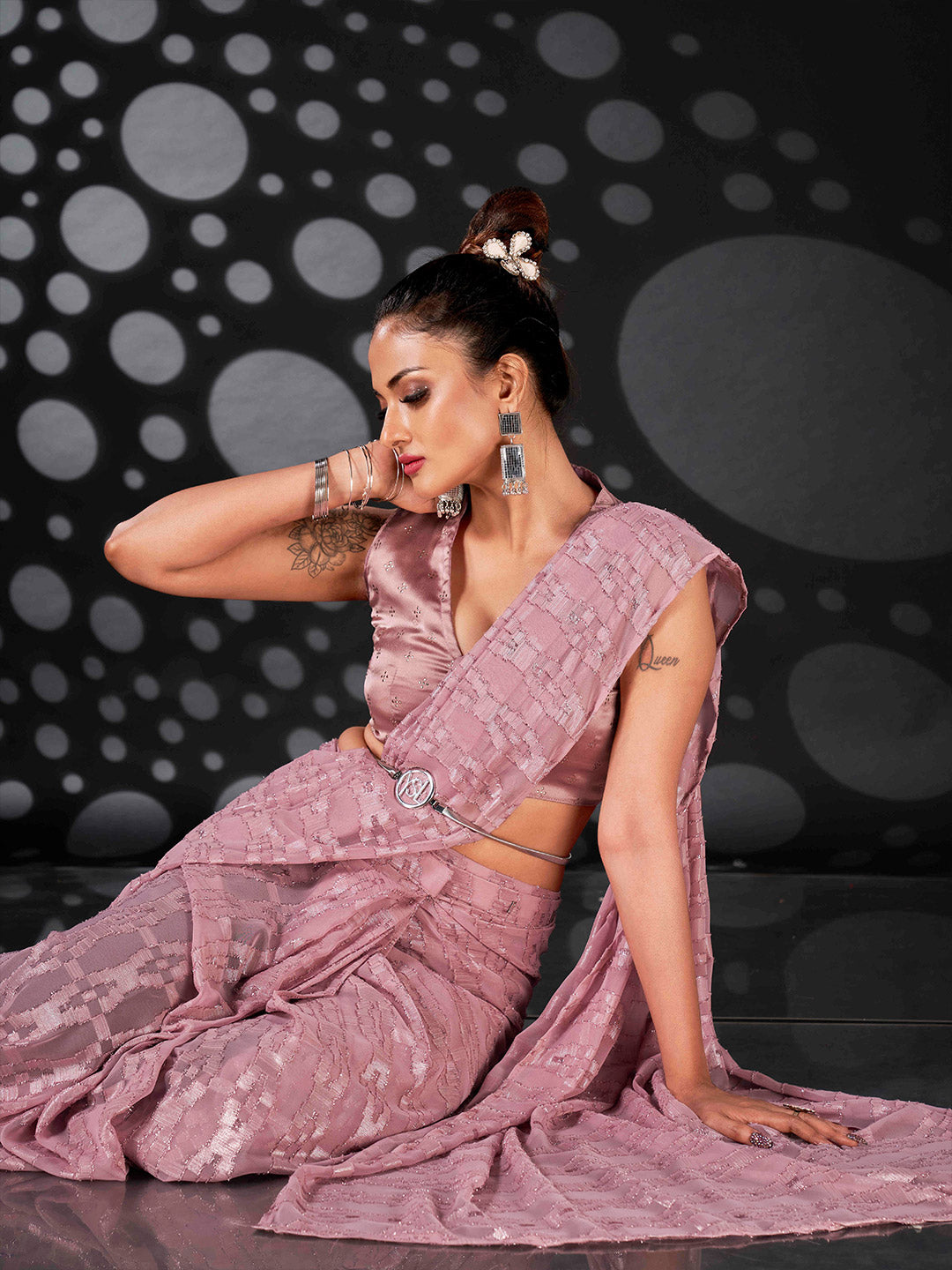 Tikhi Imli Embellished Saree | Swadesiicart