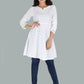 Kalini Women White Cotton Embroidered Chikankari Kurta | Swadesiicart
