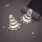 Tehzeeb Creations Gold Polish Moon Layer Design Earrings | Swadesiicart