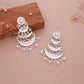 Tehzeeb Creations Gold Polish Moon Layer Design Earrings | Swadesiicart