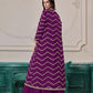Anaita Purple Chinon Designer Stitched Indo Western