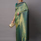 Mitera Teal & Gold-Toned Woven Design Zari Silk Blend Banarasi Saree | Swadesiicart
