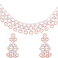 Saraf RS Jewellery Rose Gold-Polished White AD-Studded Handcrafted Jewellery Set - Swadesiicart