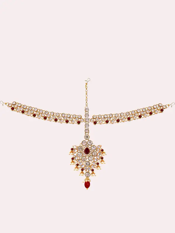 Tehzeeb Creations Bridal Set with sheeshpatti for Girls & Women - Swadesiicart