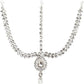 Tehzeeb Creations Platinum Plated Silver Polish Dulhan Bridal Jewelry Set 8 Pcs - Swadesiicart