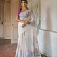 Vishnu Weaves Women's Wine Muga Cotton Woven Saree with Blouse - Swadesiicart