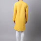 Even Apparels Yellow Pure Cotton Men's Kurta With Side Placket | Swadesiicart