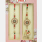 NVR Women & Men Set of 2 Gold-Toned Stone-Studded & Beaded Bhaiya Bhabi Rakhi With Roli Chawal | Swadesiicart