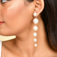 VOJ Women Gold Tone Pearl Stainless Steel Drops & Danglers Earrings - Swadesiicart