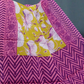 Block Print Lime Green Coloured Mulmul Cotton Saree By Gayathri Reddy Designer Studio | Swadesiicart