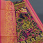 Shades of Navy Blue Colour Kalamkari Design Semi Chanderi Saree By Gayathri Reddy Designer Studio | Swadesiicart