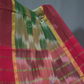 Dual Shades of Mango Green And Mustard Mangalagiri Ikkat Cotton Saree By Gayathri Reddy Designer Studio | Swadesiicart