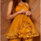 Pomcha Jaipur Murat Mustard Organza Sharara Set | Swadesiicart