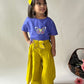 ArthLife Mustard Purple Butterfly Embroidered Co-Ord Set - Swadesiicart