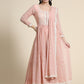 Kalini Women Peach-Coloured Ethnic Motifs Embroidered Empire Thread Work Kurta with Sharara & With Dupatta | Swadesiicart