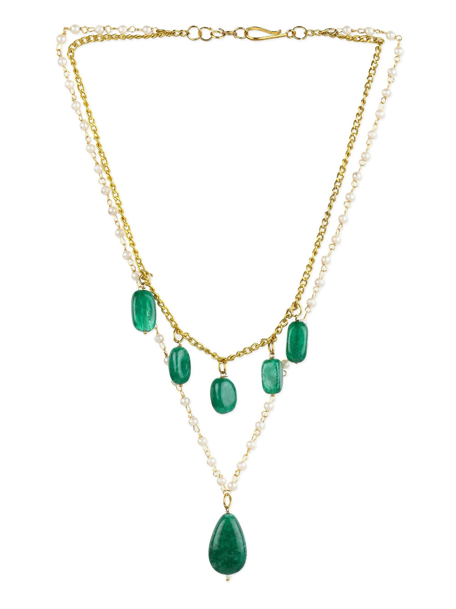 Women's Gold-Polished Necklace - Ruby Raang | Swadesiicart