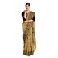 Exclusive Collection 100% Pure Cotton Dark Mustard Tant Saree With Hand Weaving Work - Swadesiicart