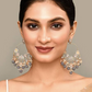 New Stylish Ethnic Partywear Gray Hoops Kundan Earrings for Womens by House of Ree | Swadesiicart