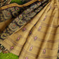 Exclusive Collection 100% Pure Cotton Dark Mustard Tant Saree With Hand Weaving Work - Swadesiicart