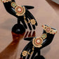 Tehzeeb Creations Traditional Designer Kundan Stone Maroon and Green Meenakari Choker Bridal Set | Swadesiicart