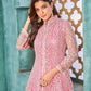 Anaita Pink Embroidered Net Anarkali Suit