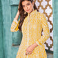 Anaita Yellow Embroidered Net Anarkali Suit