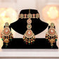 Tehzeeb Creations Traditional Designer Kundan Stone Maroon and Green Meenakari Choker Bridal Set | Swadesiicart