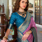 Anaita Pink Soft Silk Zari Weaving Saree With Blouse Piece