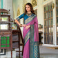 Anaita Pink Soft Silk Zari Weaving Saree With Blouse Piece