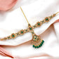 Tehzeeb Creations Traditional Designer Kundan Stone Green Meenakari Choker Bridal Set | Swadesiicart