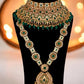 Tehzeeb Creations Traditional Designer Kundan Stone Green Meenakari Choker Bridal Set | Swadesiicart