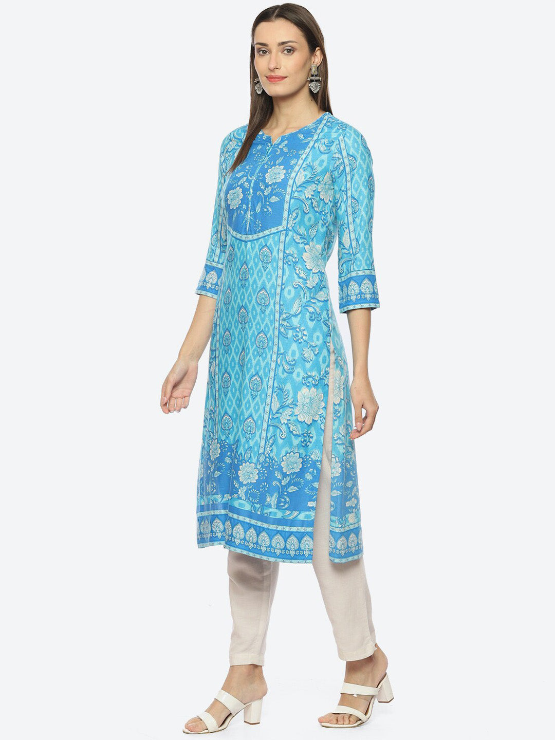 Biba Women Ethnic Motifs Printed Kurta - Swadesiicart