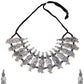Cardinal Oxidised Silver-Plated Stone-Studded & Beaded Jewellery Set - Swadesiicart