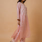 HOUSE OF KARI Floral Embroidered Silk Chikankari Kurta | Swadesiicart