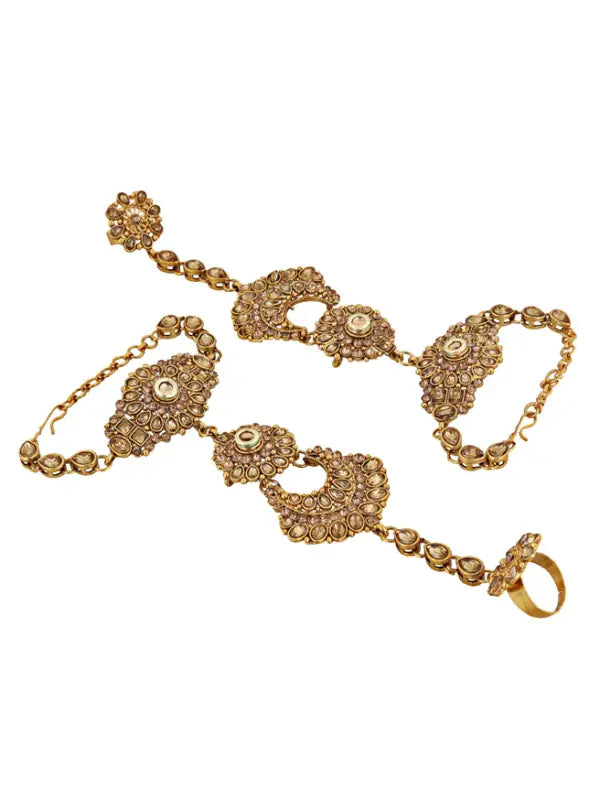 Tehzeeb Creations Traditional Stone Bridal Set 7 Pcs. For Girls & Women - Swadesiicart