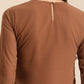 All About You Women Brown Ethnic Motifs Embroidered Chikankari Kurta with Palazzos | Swadesiicart