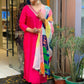 Partywear Designer Tameta Viscos Chanderi Stitched Suit With Dupatta - Tanisha | Swadesiicart