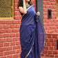 Very Much Indian Pure Cotton Handloom Saree With Intricate Borders - Violet | Swadesiicart
