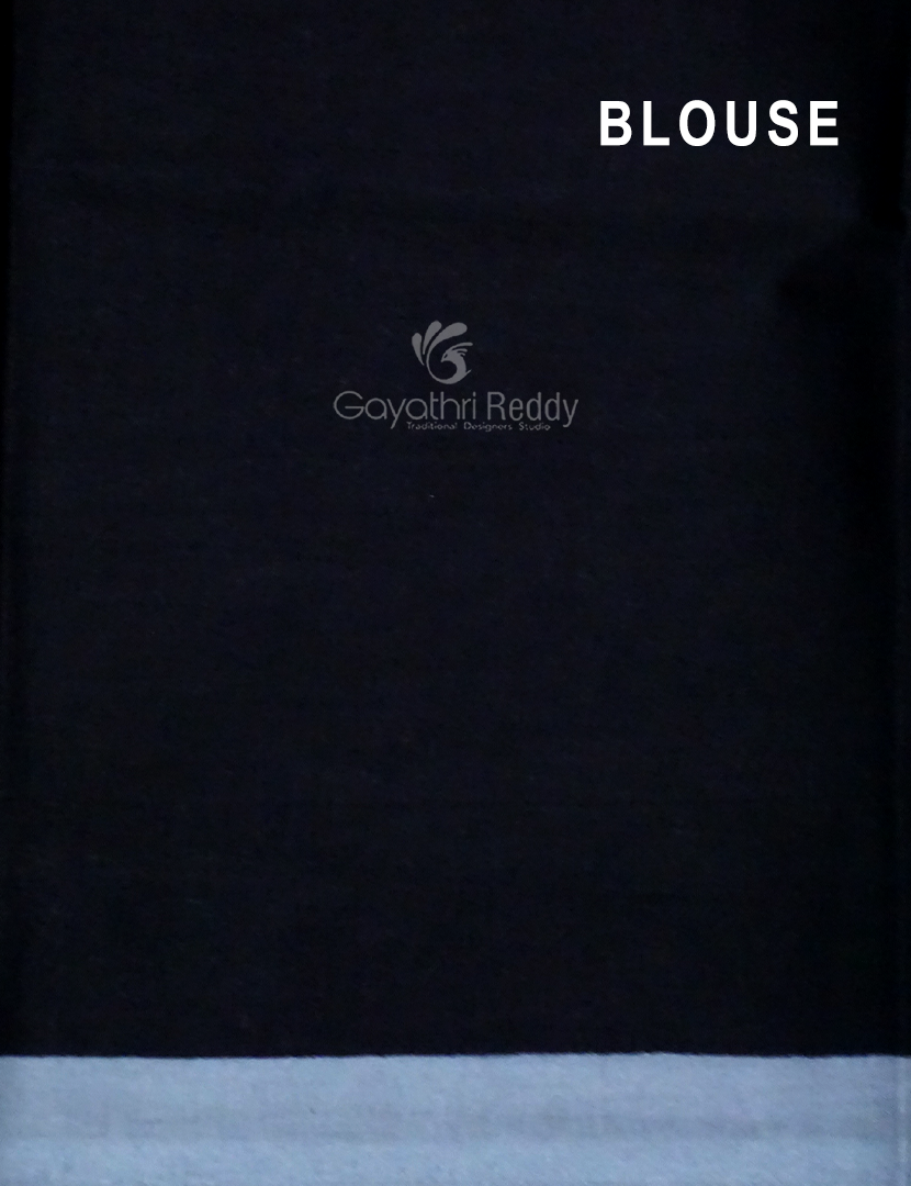 White And Grey Colour Block Print Pure Kota Cotton Saree By Gayathri Reddy Designer Studio | Swadesiicart