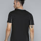 Alcis Men Black Solid Slim Fit Gym T-shirt | Swadesiicart