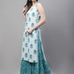 Kalini Ethnic Motifs Printed Regular Pure Cotton Kurta with Sharara | Swadesiicart