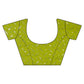Tikhi Imli Printed Ruffle Saree With Mirror Embroidered Work Blouse | Swadesiicart