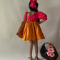 ArthLife Raspberry Pink And Orange Partywear Dress